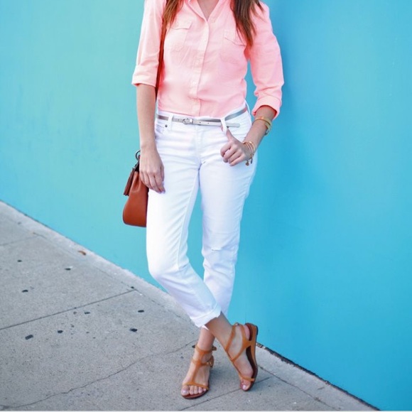 old navy white boyfriend jeans